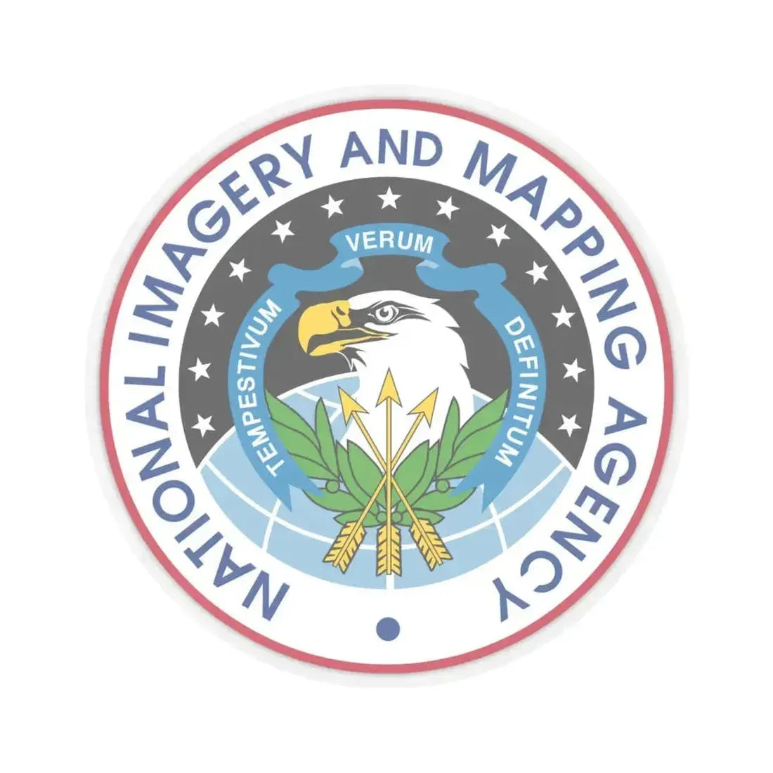 National Imagery and Mapping Agency NIMA - STICKER Vinyl Kiss-Cut Decal 6 Inch Transparent - The Sticker Space