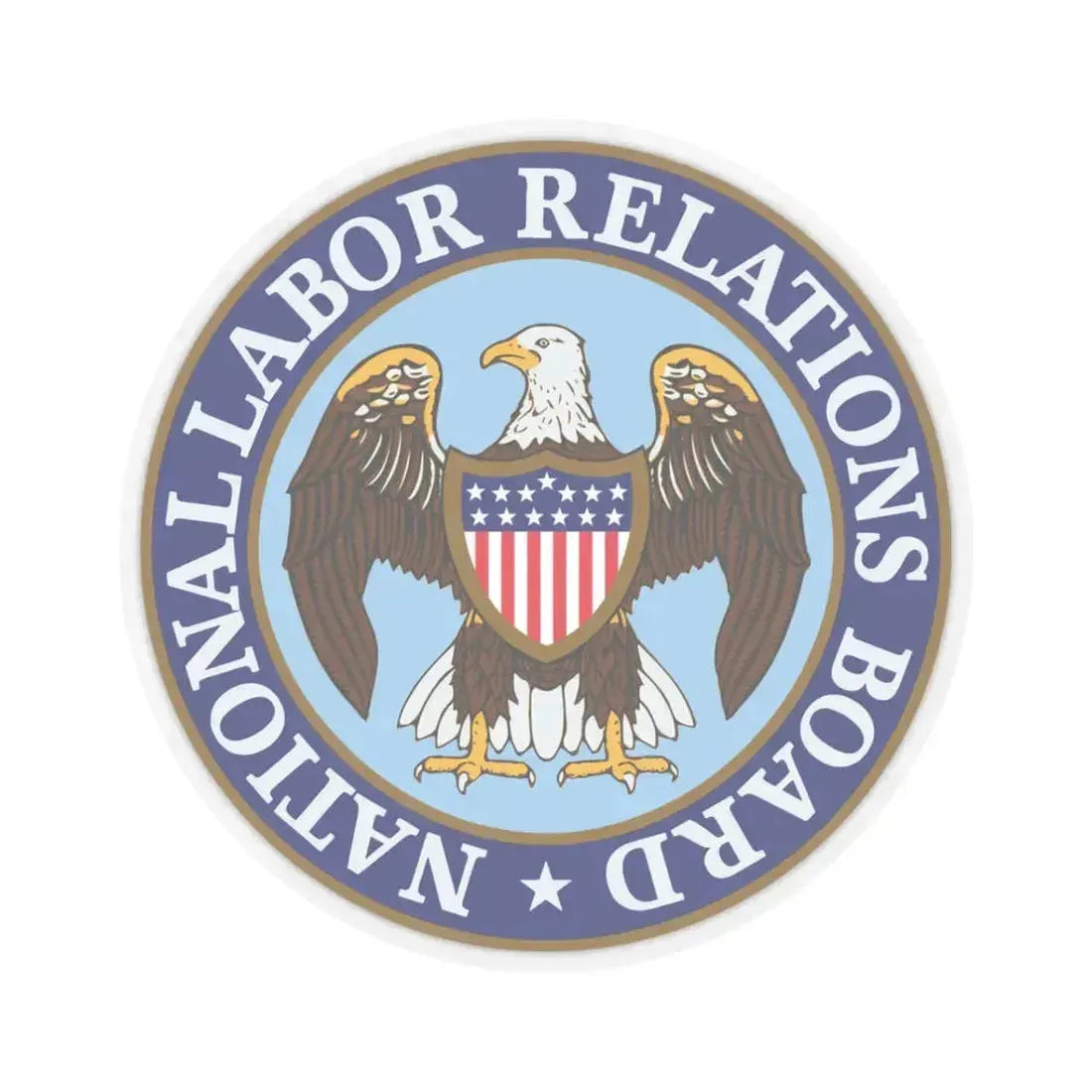 National Labor Relations Board - STICKER Vinyl Kiss-Cut Decal 3 Inch Transparent - The Sticker Space