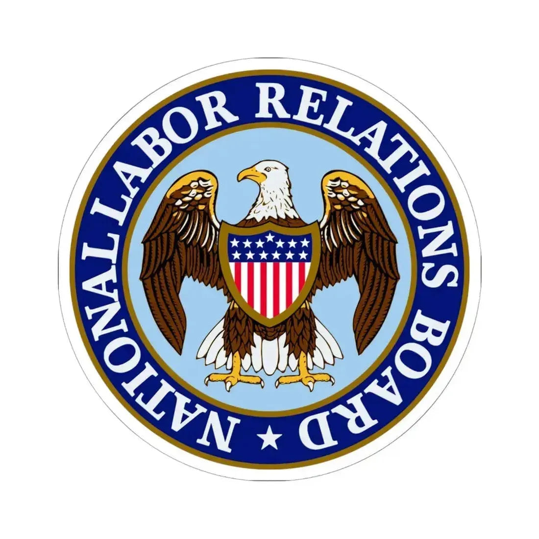 National Labor Relations Board - STICKER Vinyl Kiss-Cut Decal 6 Inch White - The Sticker Space