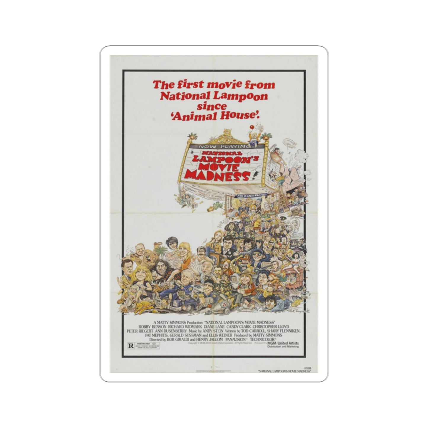 National Lampoon Goes to the Movies 1982 Movie Poster STICKER Vinyl Die-Cut Decal-2 Inch-The Sticker Space