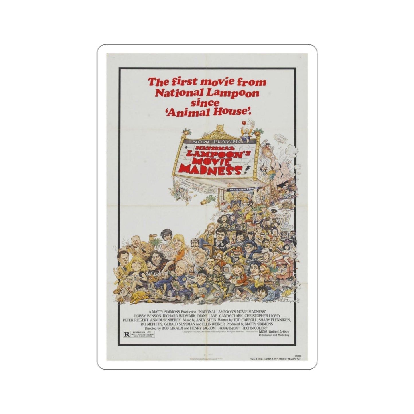 National Lampoon Goes to the Movies 1982 Movie Poster STICKER Vinyl Die-Cut Decal-3 Inch-The Sticker Space