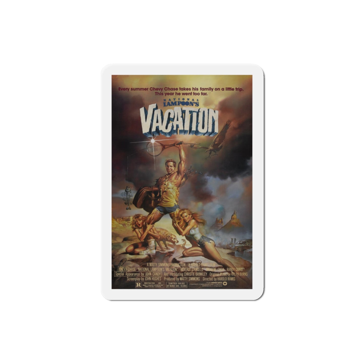 National Lampoon's Vacation 1983 Movie Poster Die-Cut Magnet-2" x 2"-The Sticker Space