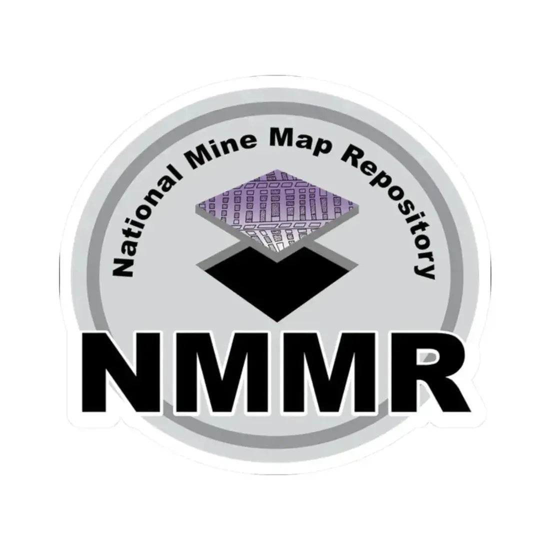 National Mine Map Repository - STICKER Vinyl Kiss-Cut Decal 2 Inch White - The Sticker Space