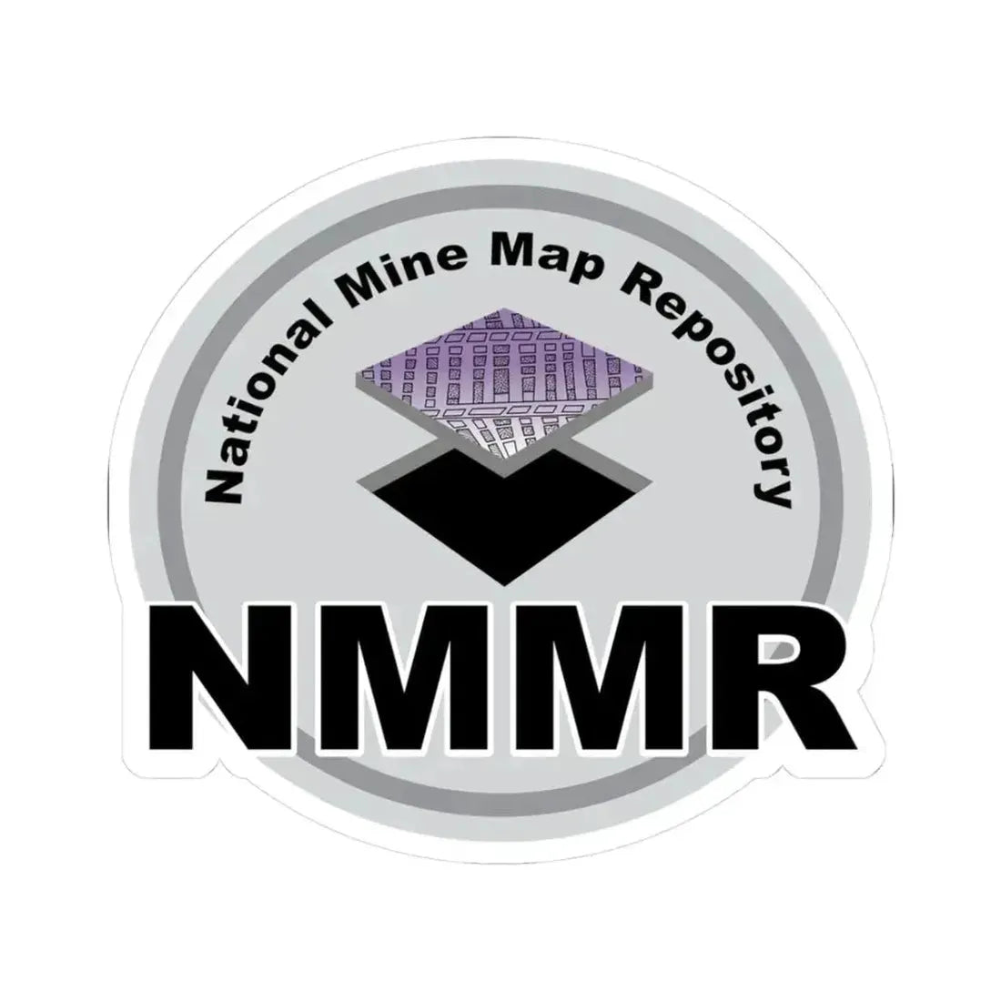 National Mine Map Repository - STICKER Vinyl Kiss-Cut Decal 3 Inch White - The Sticker Space