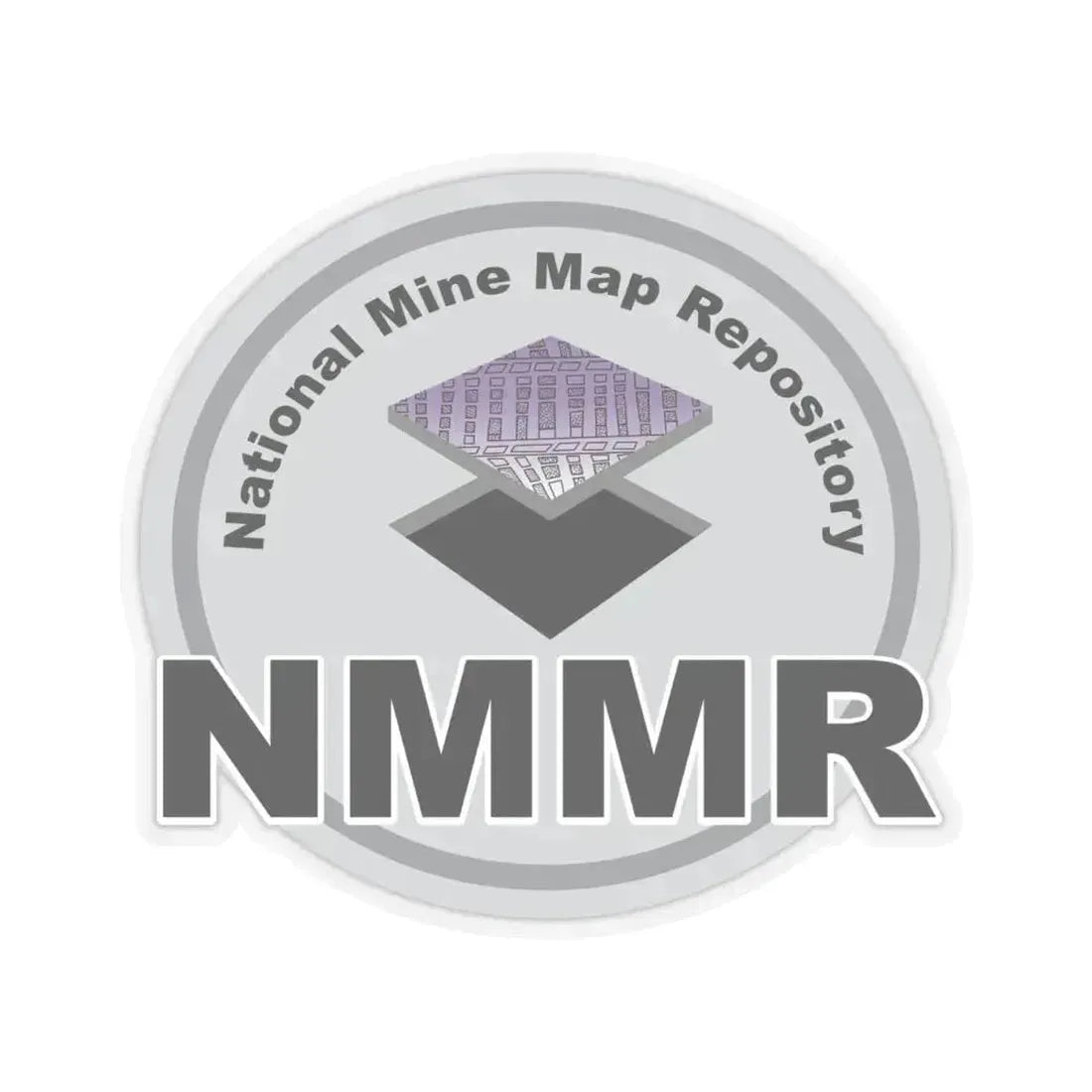 National Mine Map Repository - STICKER Vinyl Kiss-Cut Decal 4 Inch Transparent - The Sticker Space