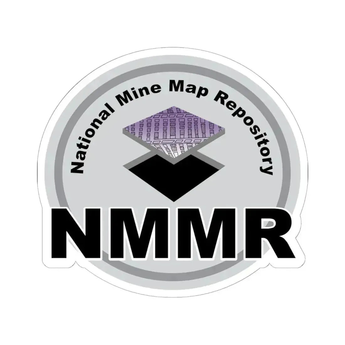 National Mine Map Repository - STICKER Vinyl Kiss-Cut Decal 6 Inch White - The Sticker Space