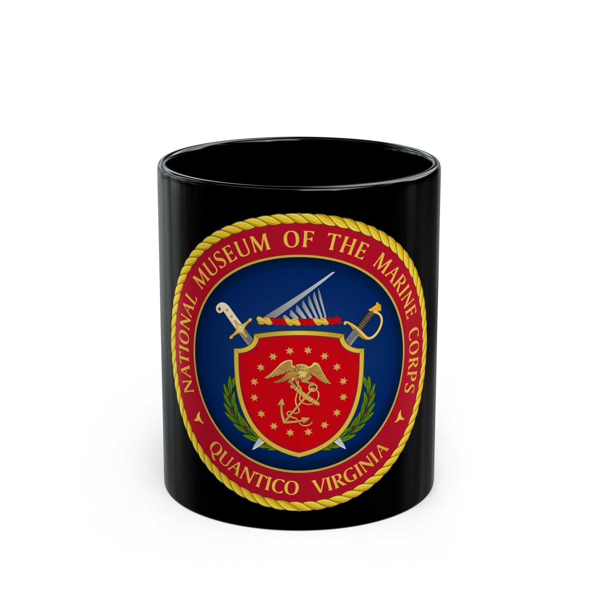 National Museum of the Marine Corps NMMC (USMC) Black Coffee Mug-11oz-The Sticker Space