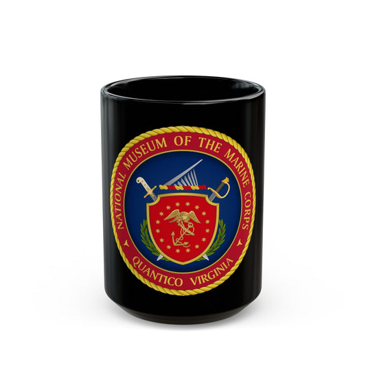 National Museum of the Marine Corps NMMC (USMC) Black Coffee Mug-15oz-The Sticker Space