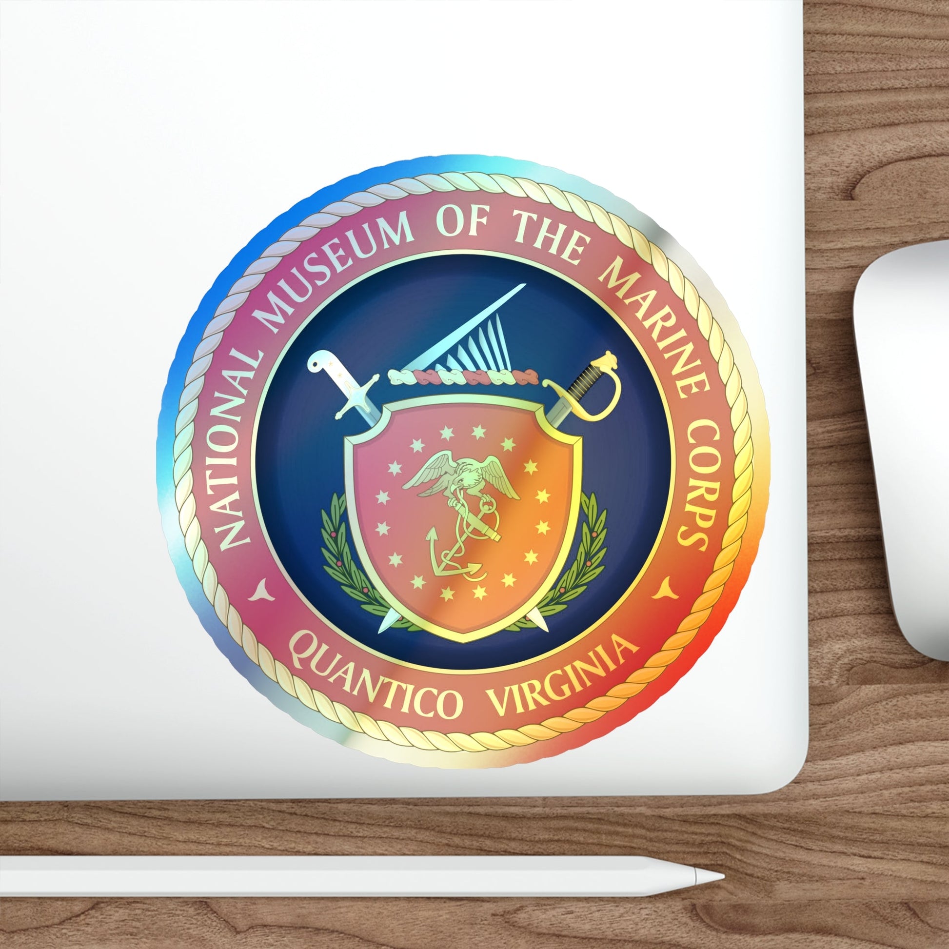 National Museum of the Marine Corps NMMC (USMC) Holographic STICKER Die-Cut Vinyl Decal-The Sticker Space