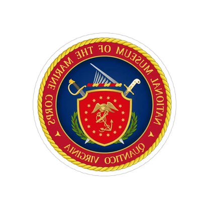 National Museum of the Marine Corps NMMC (USMC) REVERSE PRINT Transparent Die-Cut STICKER 6 Inch Die-Cut Transparent - The Sticker Space