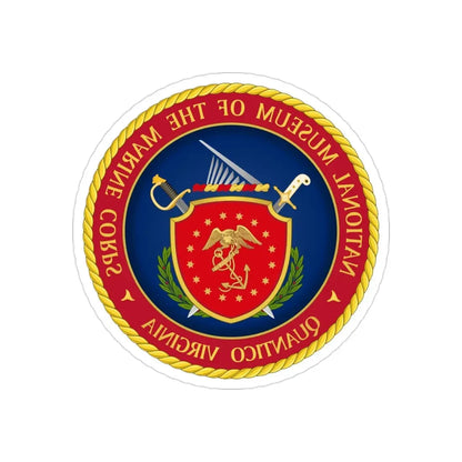 National Museum of the Marine Corps NMMC (USMC) REVERSE PRINT Transparent Die-Cut STICKER - The Sticker Space