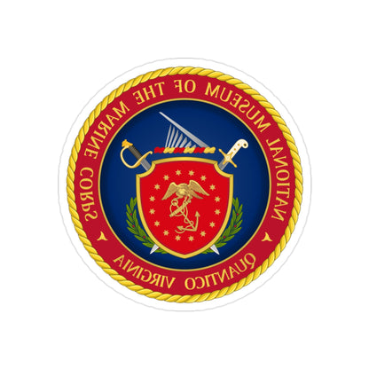 National Museum of the Marine Corps NMMC (USMC) REVERSE PRINT Transparent STICKER-2" × 2"-The Sticker Space