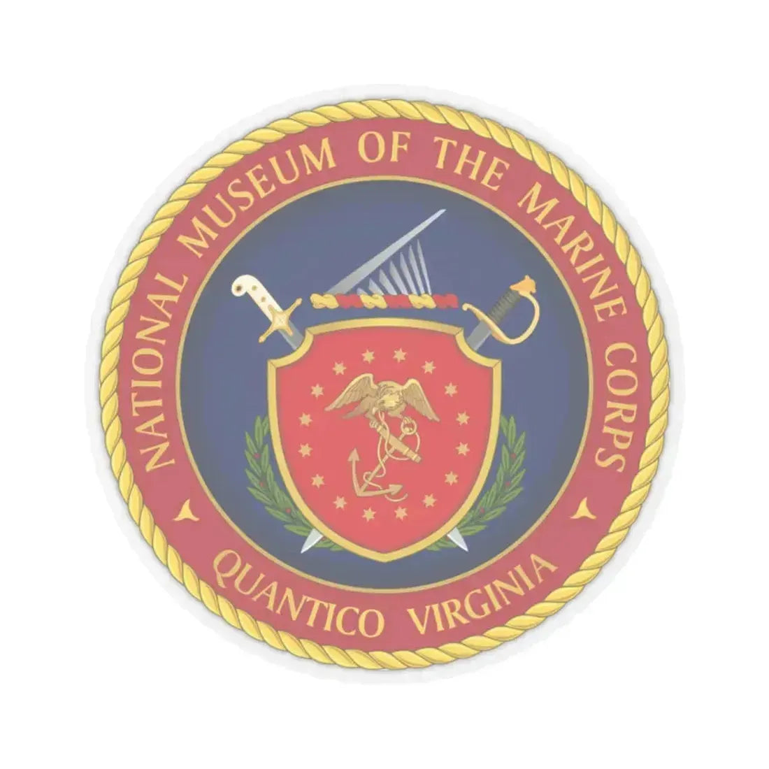 National Museum of the Marine Corps NMMC (USMC) STICKER Vinyl Kiss-Cut Decal 2 Inch Transparent - The Sticker Space