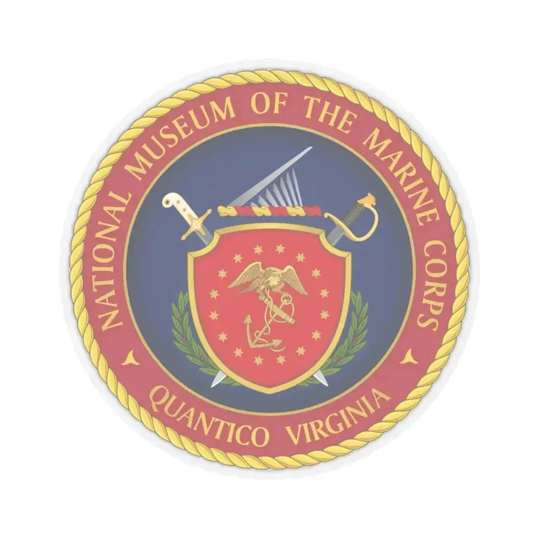 National Museum of the Marine Corps NMMC (USMC) STICKER Vinyl Kiss-Cut Decal 3 Inch Transparent - The Sticker Space