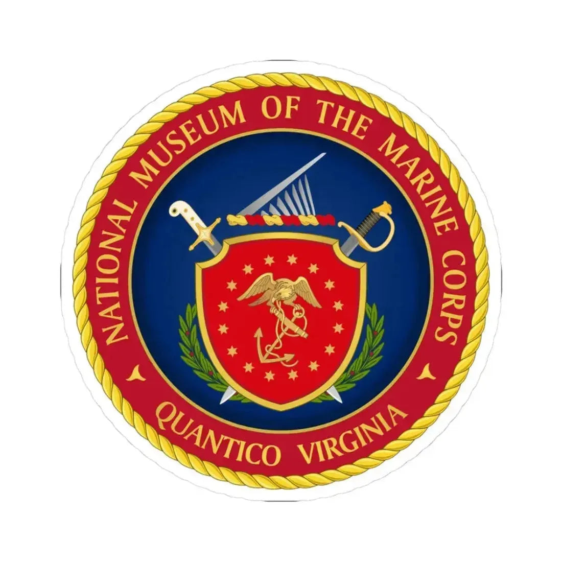 National Museum of the Marine Corps NMMC (USMC) STICKER Vinyl Kiss-Cut Decal 3 Inch White - The Sticker Space