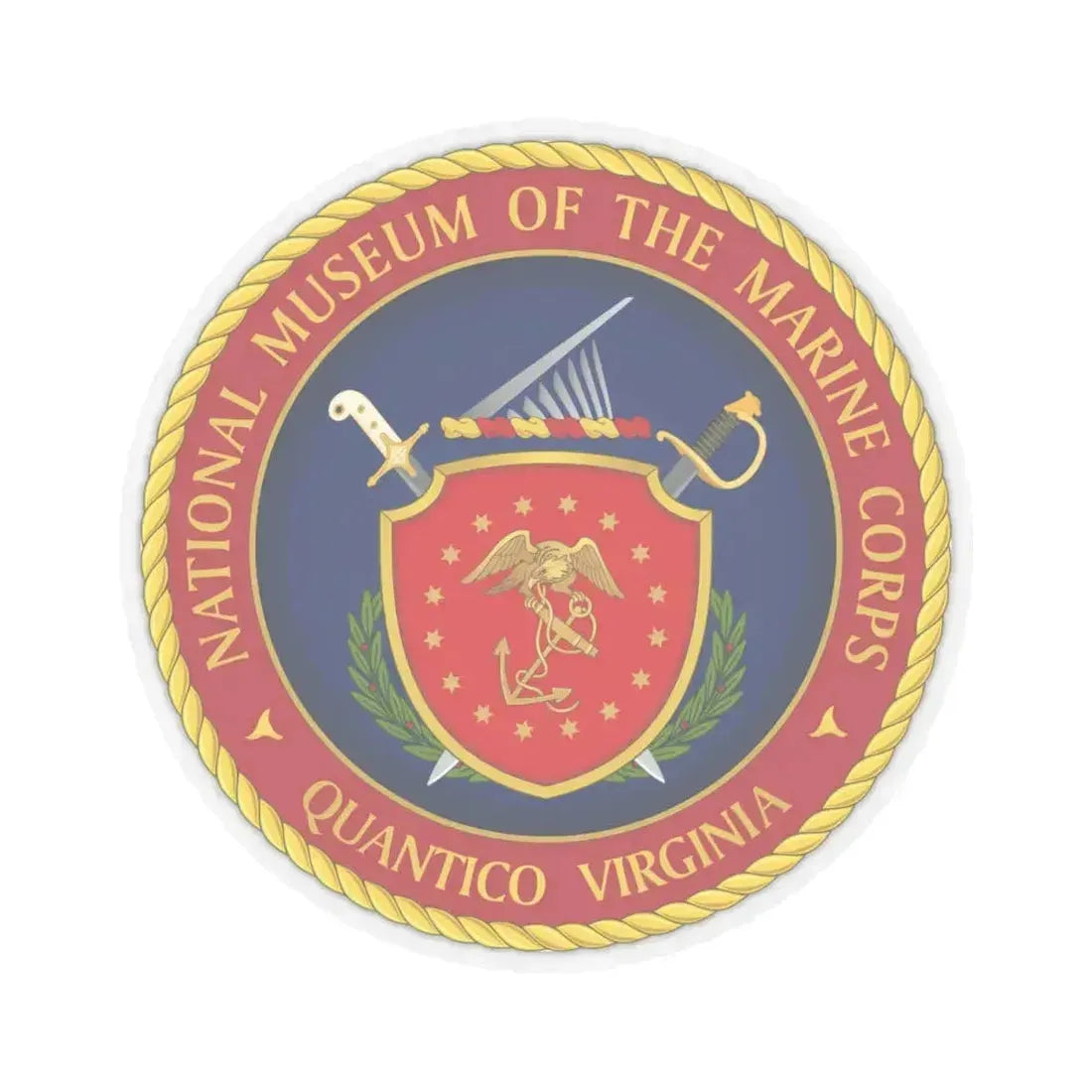 National Museum of the Marine Corps NMMC (USMC) STICKER Vinyl Kiss-Cut Decal 4 Inch Transparent - The Sticker Space