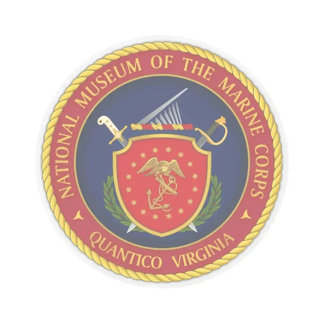 National Museum of the Marine Corps NMMC (USMC) STICKER Vinyl Kiss-Cut Decal 6 Inch Transparent - The Sticker Space