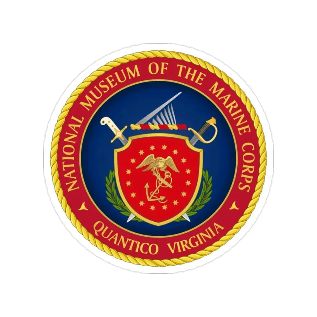National Museum of the Marine Corps NMMC (USMC) Transparent STICKER Die-Cut Vinyl Decal 2 Inch - The Sticker Space