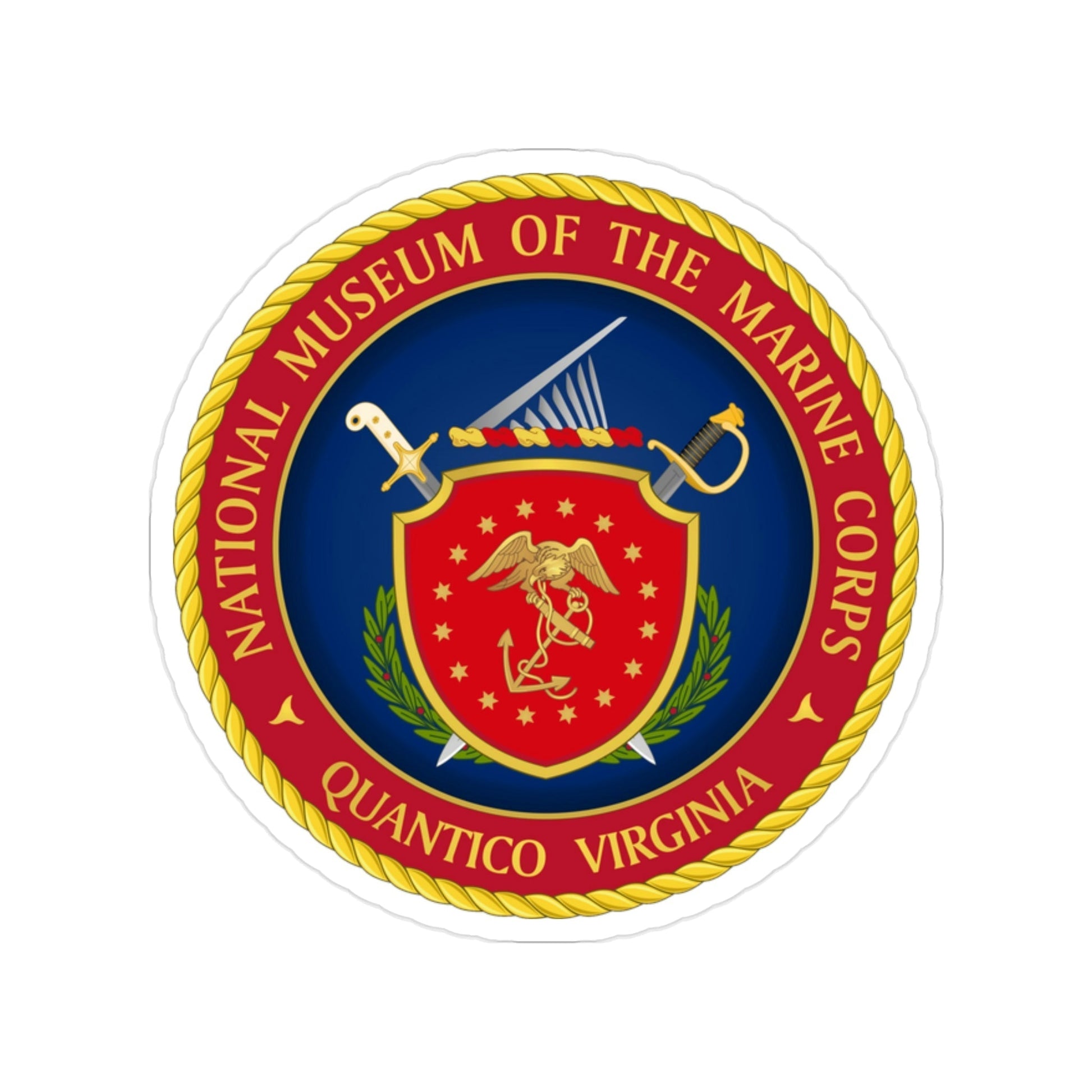 National Museum of the Marine Corps NMMC (USMC) Transparent STICKER Die-Cut Vinyl Decal-2 Inch-The Sticker Space