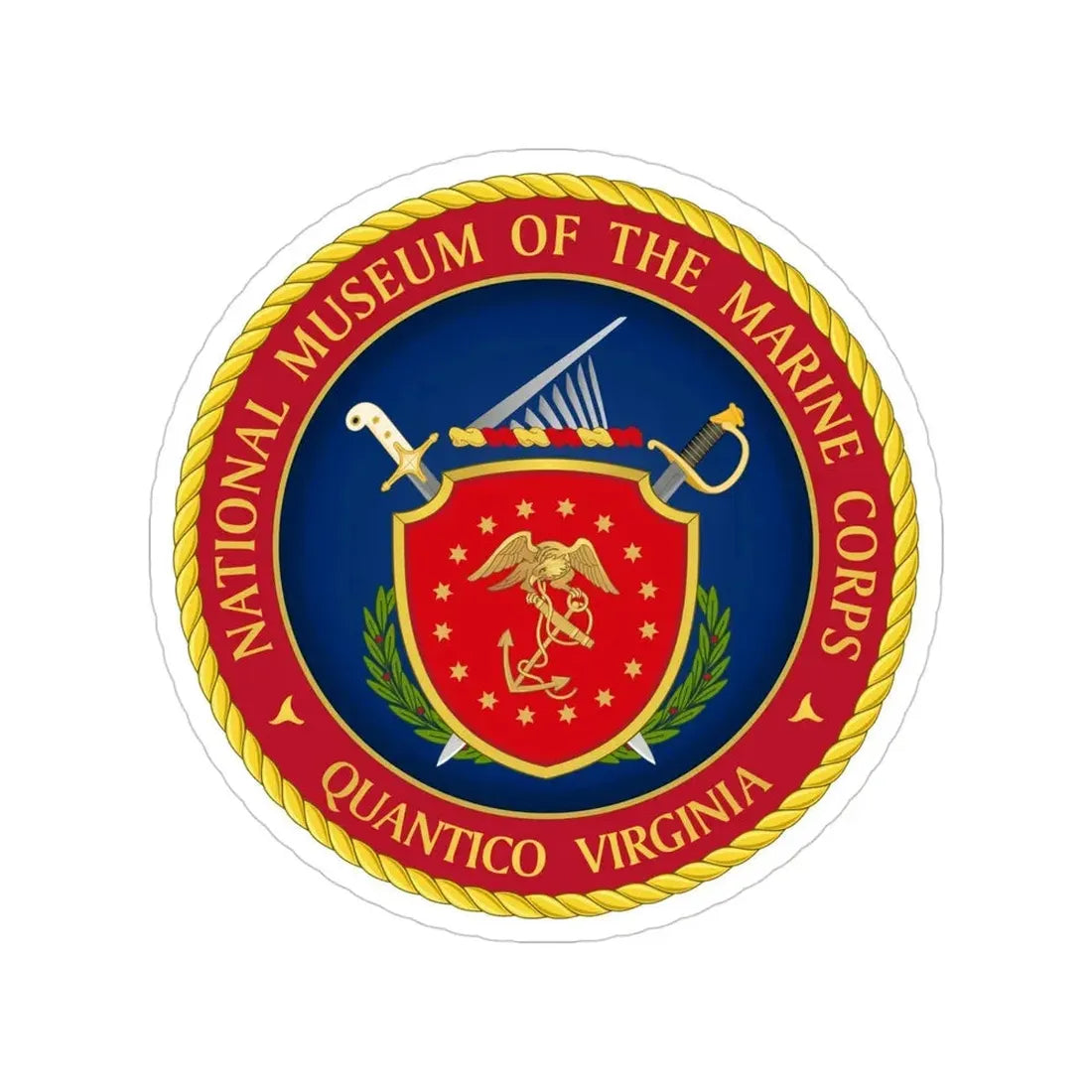 National Museum of the Marine Corps NMMC (USMC) Transparent STICKER Die-Cut Vinyl Decal 4 Inch - The Sticker Space