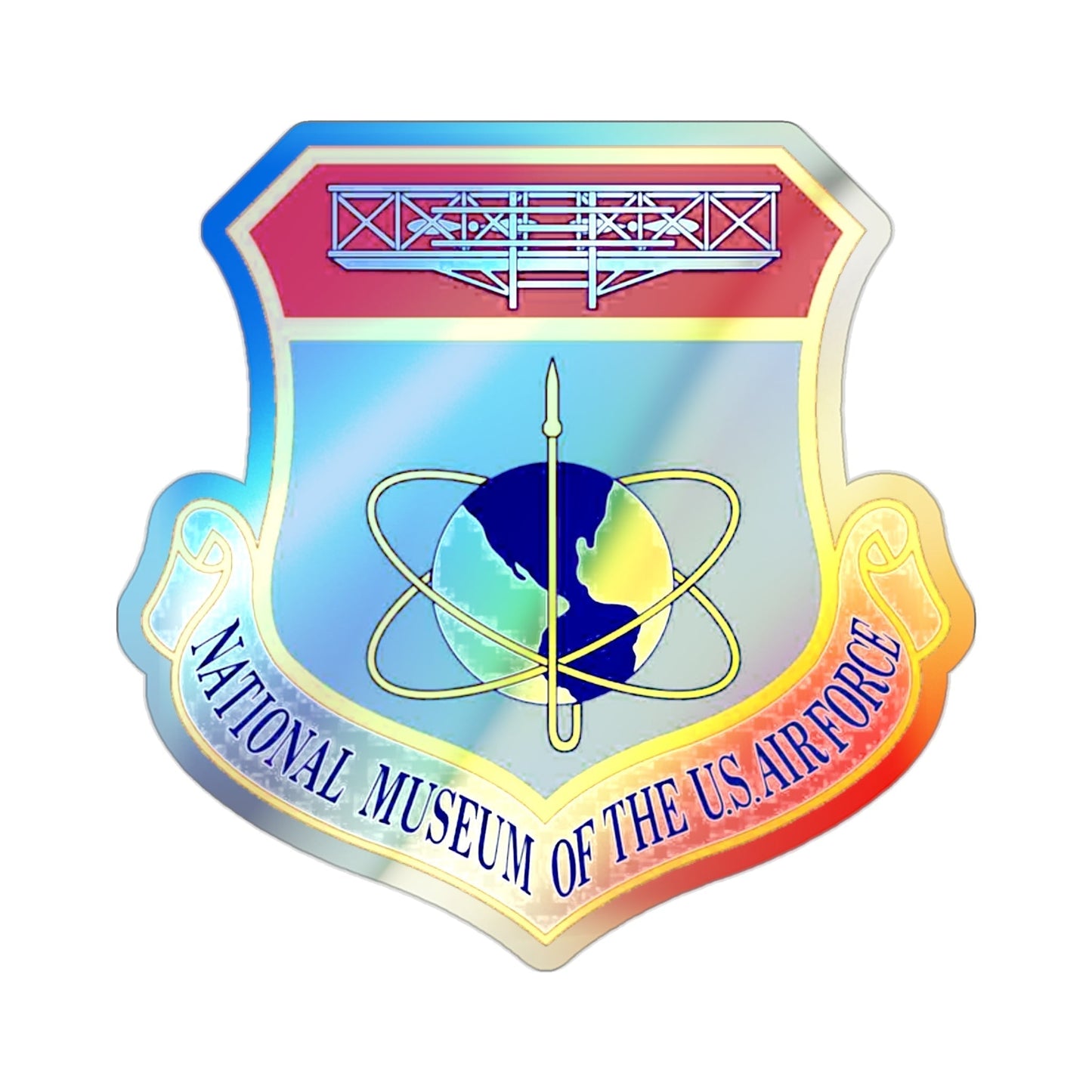 National Museum of the U.S. Air Force (U.S. Air Force) Holographic STICKER Die-Cut Vinyl Decal-2 Inch-The Sticker Space