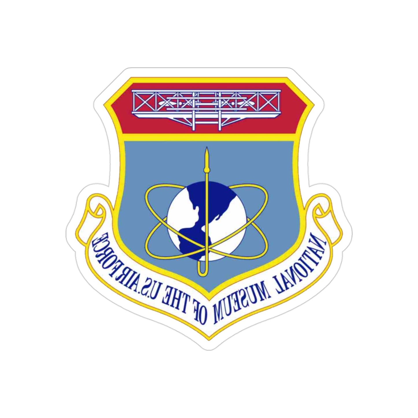 National Museum of the U.S. Air Force (U.S. Air Force) REVERSE PRINT Transparent STICKER-3" × 3"-The Sticker Space