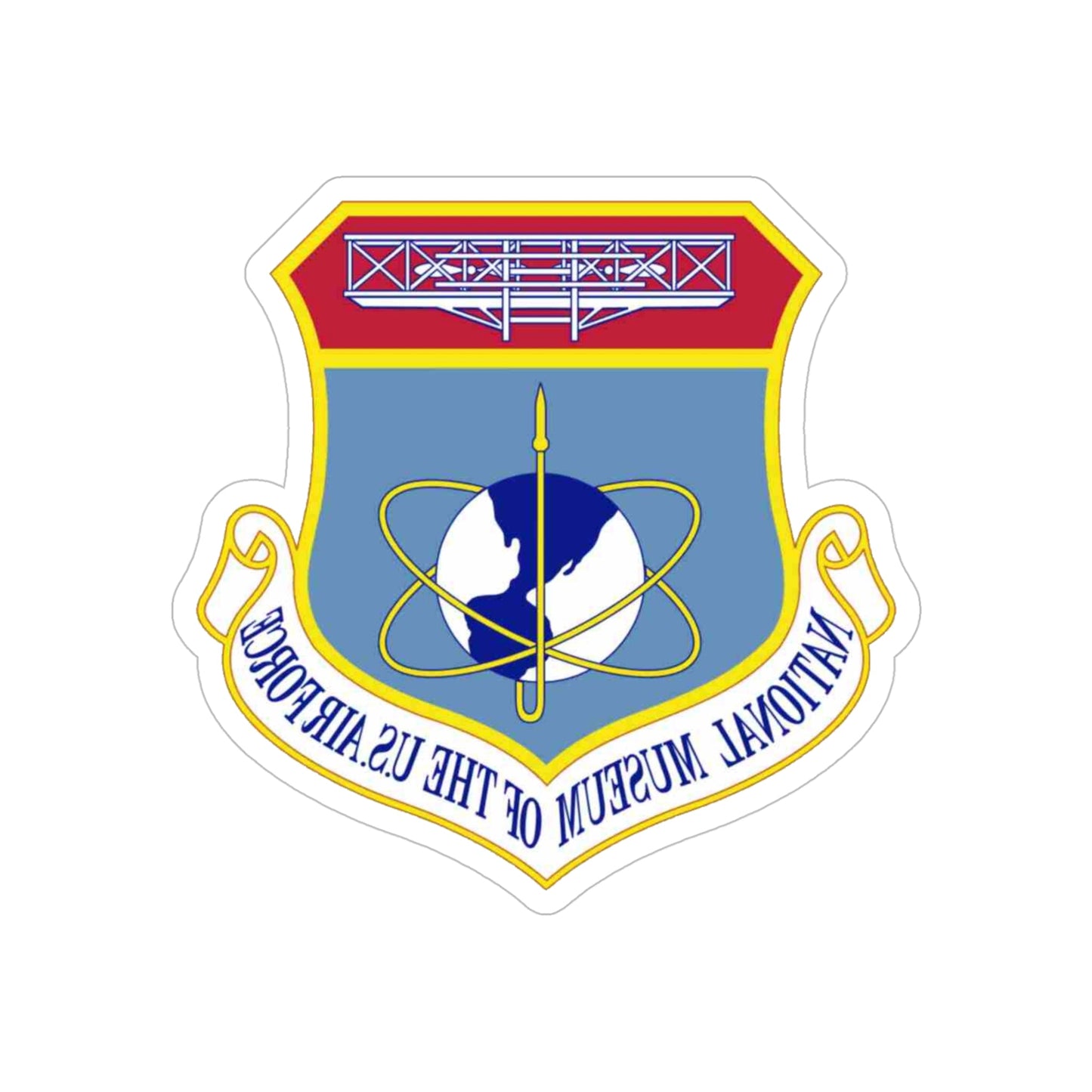 National Museum of the U.S. Air Force (U.S. Air Force) REVERSE PRINT Transparent STICKER-5" × 5"-The Sticker Space