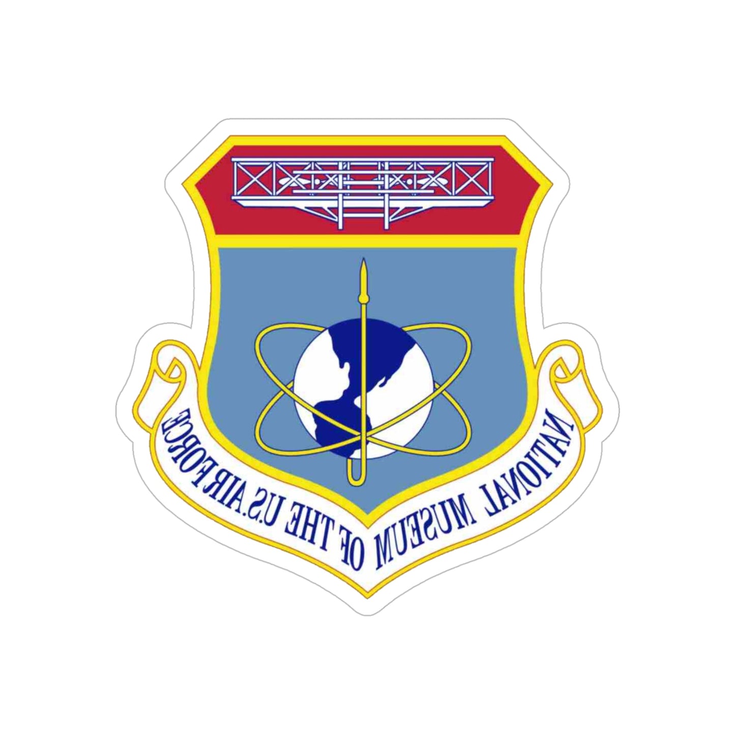 National Museum of the U.S. Air Force (U.S. Air Force) REVERSE PRINT Transparent STICKER-6 Inch-The Sticker Space