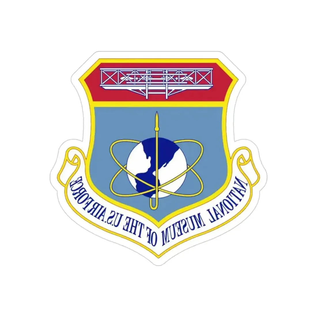 National Museum of the U.S. Air Force (U.S. Air Force) REVERSE PRINT Transparent Die-Cut STICKER 3 Inch Die-Cut Transparent - The Sticker Space