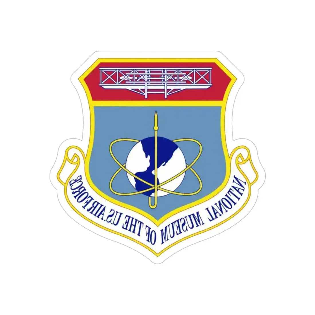 National Museum of the U.S. Air Force (U.S. Air Force) REVERSE PRINT Transparent Die-Cut STICKER 4 Inch Die-Cut Transparent - The Sticker Space