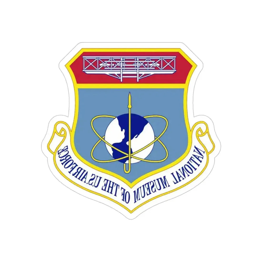 National Museum of the U.S. Air Force (U.S. Air Force) REVERSE PRINT Transparent Die-Cut STICKER 5 Inch Die-Cut Transparent - The Sticker Space
