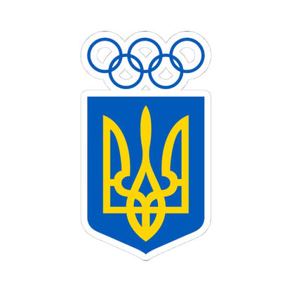 National Olympic Committee of Ukraine logo (Ukraine) (Coat of Arms) STICKER Vinyl Kiss-Cut Decal 4 Inch White - The Sticker Space