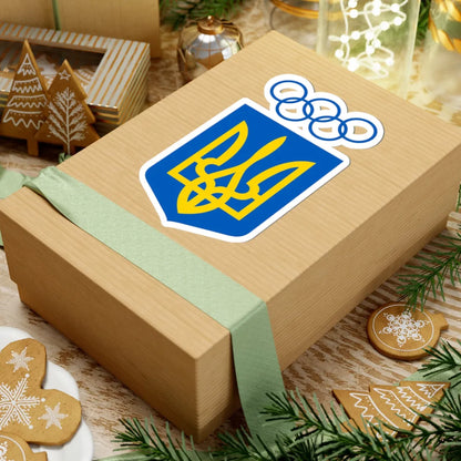 National Olympic Committee of Ukraine logo (Ukraine) (Coat of Arms) STICKER Vinyl Kiss-Cut Decal - The Sticker Space