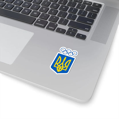 National Olympic Committee of Ukraine logo (Ukraine) (Coat of Arms) STICKER Vinyl Kiss-Cut Decal - The Sticker Space