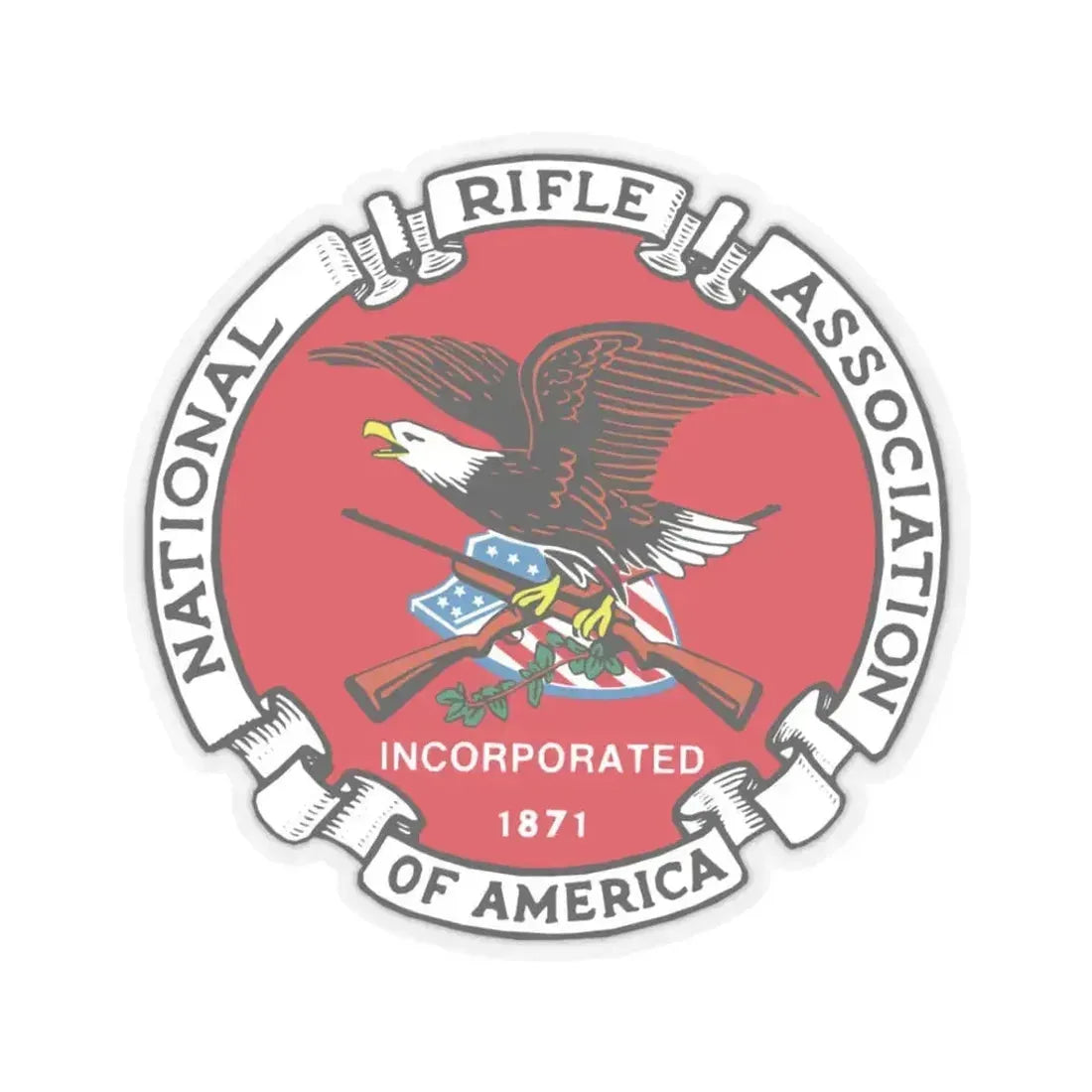 National Rifle Association - STICKER Vinyl Kiss-Cut Decal 3 Inch Transparent - The Sticker Space