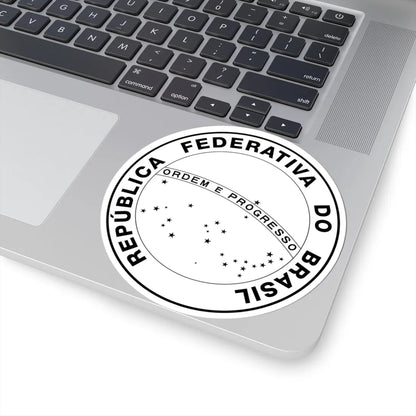 National Seal of Brazil (Brazil) (Coat of Arms) STICKER Vinyl Kiss-Cut Decal - The Sticker Space