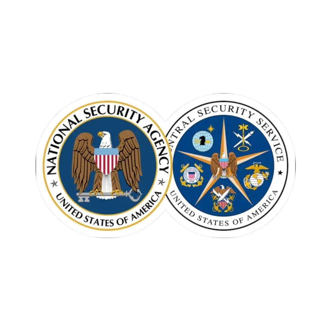 National Security Agency and Central Security Service (United States) STICKER Vinyl Kiss-Cut Decal 2 Inch White - The Sticker Space