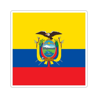 National Standard of Ecuador (Ecuador) STICKER Vinyl Kiss-Cut Decal 2 Inch White - The Sticker Space