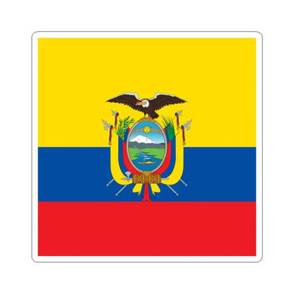 National Standard of Ecuador (Ecuador) STICKER Vinyl Kiss-Cut Decal 3 Inch White - The Sticker Space