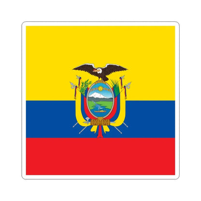 National Standard of Ecuador (Ecuador) STICKER Vinyl Kiss-Cut Decal 6 Inch White - The Sticker Space
