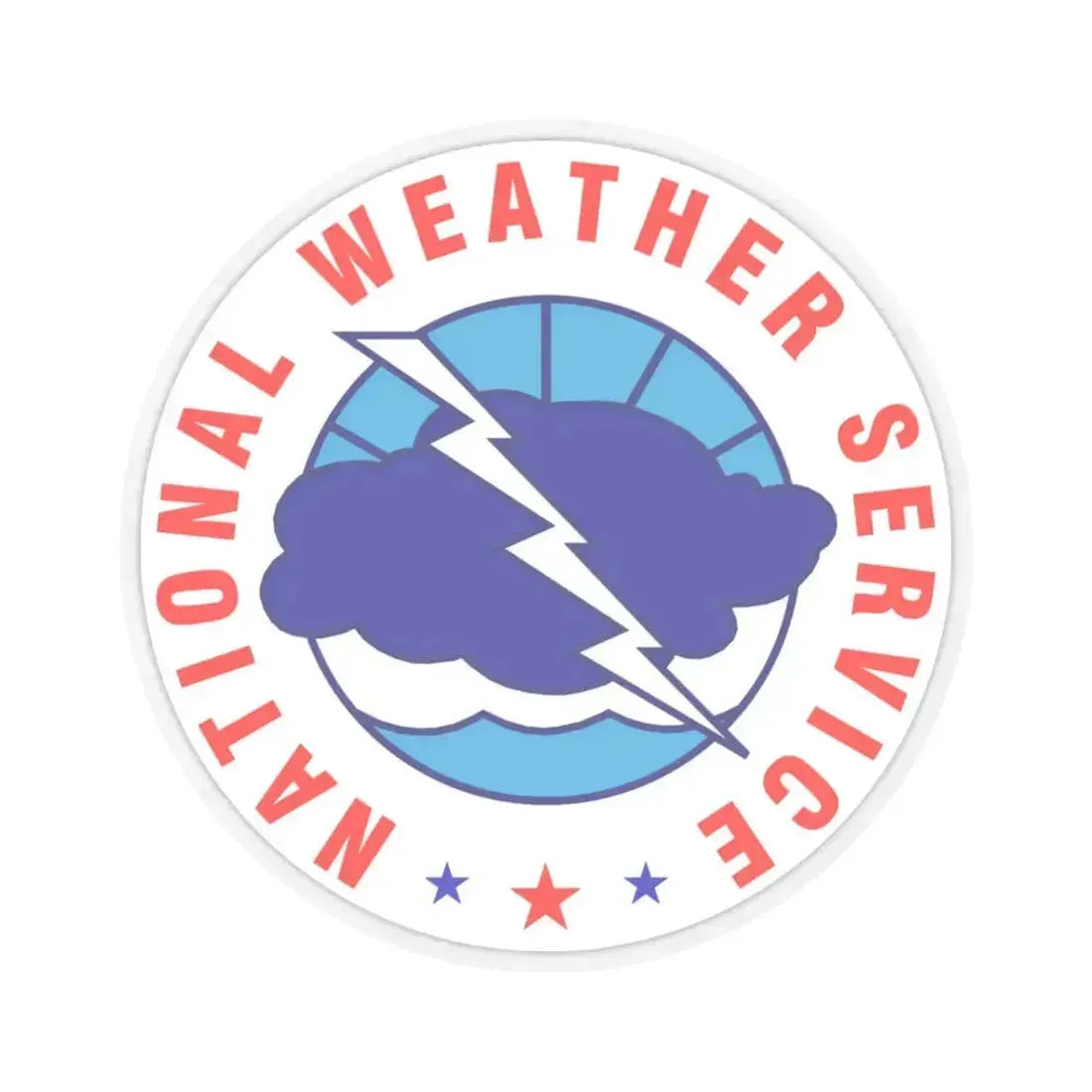 National Weather Service - STICKER Vinyl Kiss-Cut Decal 3 Inch Transparent - The Sticker Space