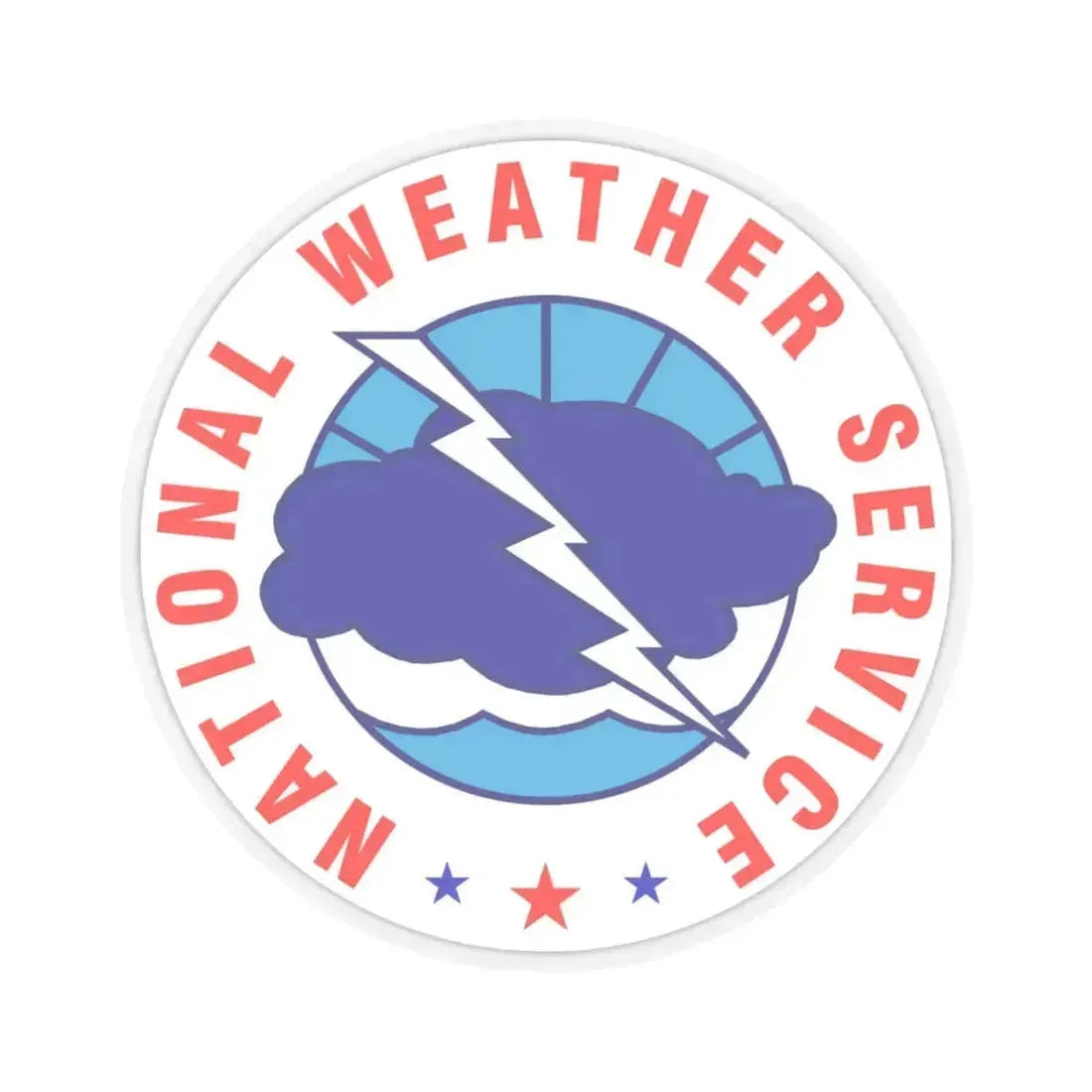 National Weather Service - STICKER Vinyl Kiss-Cut Decal 4 Inch Transparent - The Sticker Space