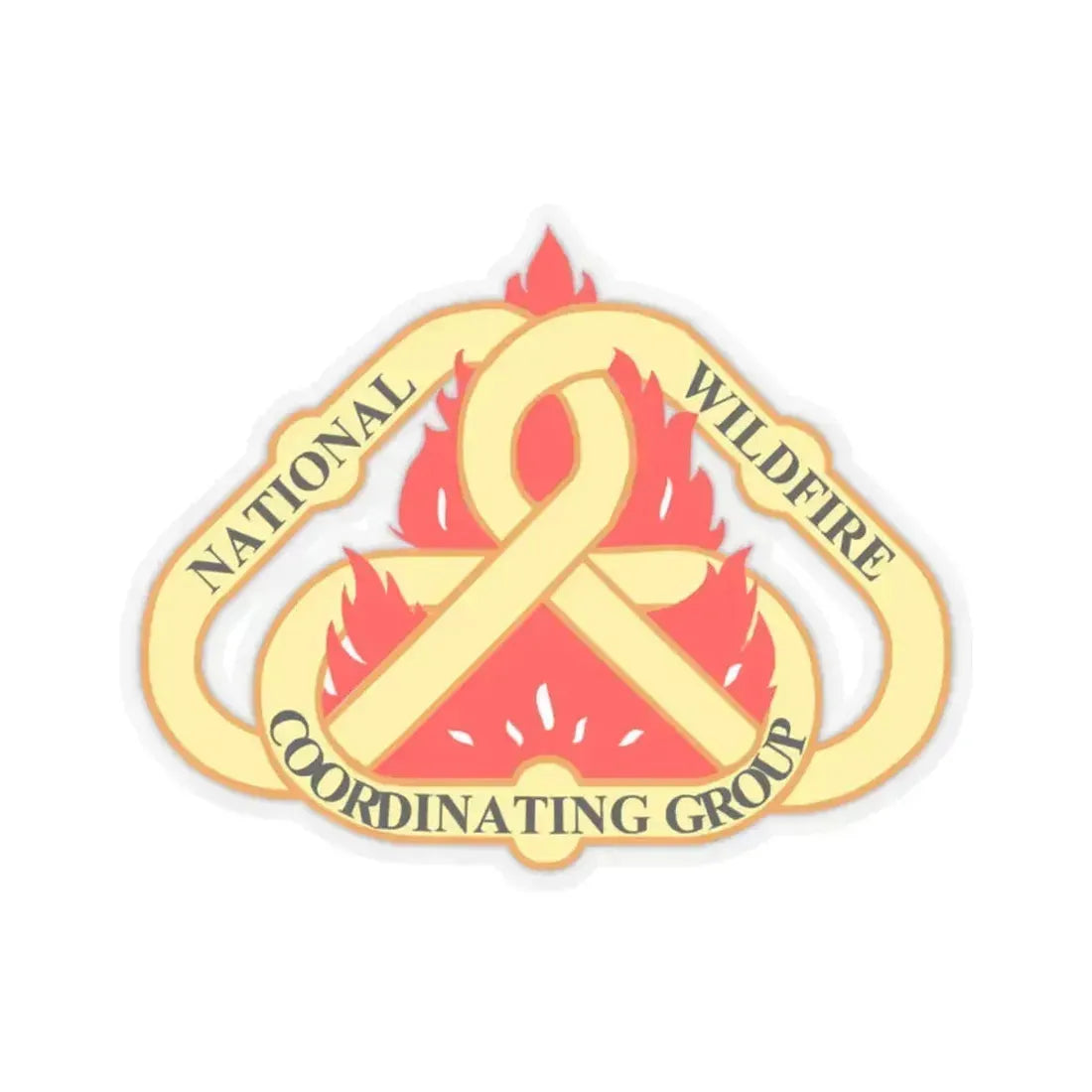 National Wildfire Coordinating Group - STICKER Vinyl Kiss-Cut Decal 2 Inch Transparent - The Sticker Space