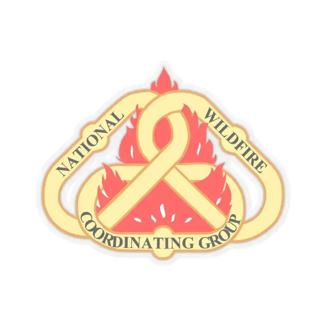 National Wildfire Coordinating Group - STICKER Vinyl Kiss-Cut Decal 3 Inch Transparent - The Sticker Space