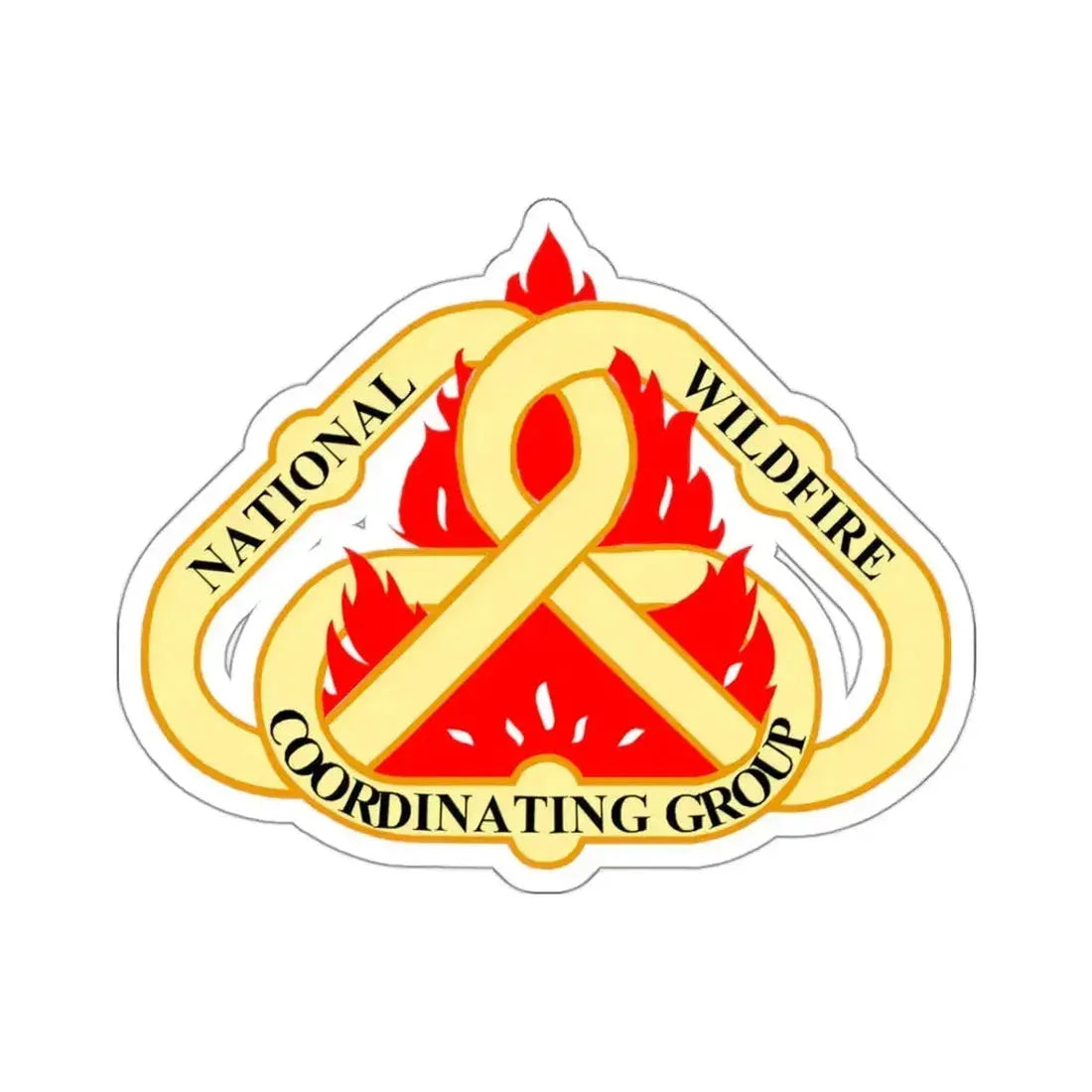 National Wildfire Coordinating Group - STICKER Vinyl Kiss-Cut Decal 3 Inch White - The Sticker Space