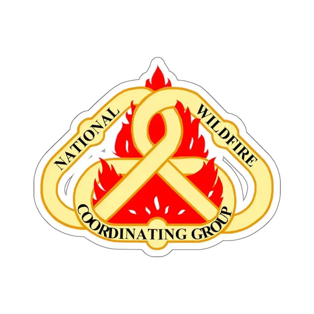National Wildfire Coordinating Group - STICKER Vinyl Kiss-Cut Decal 6 Inch White - The Sticker Space
