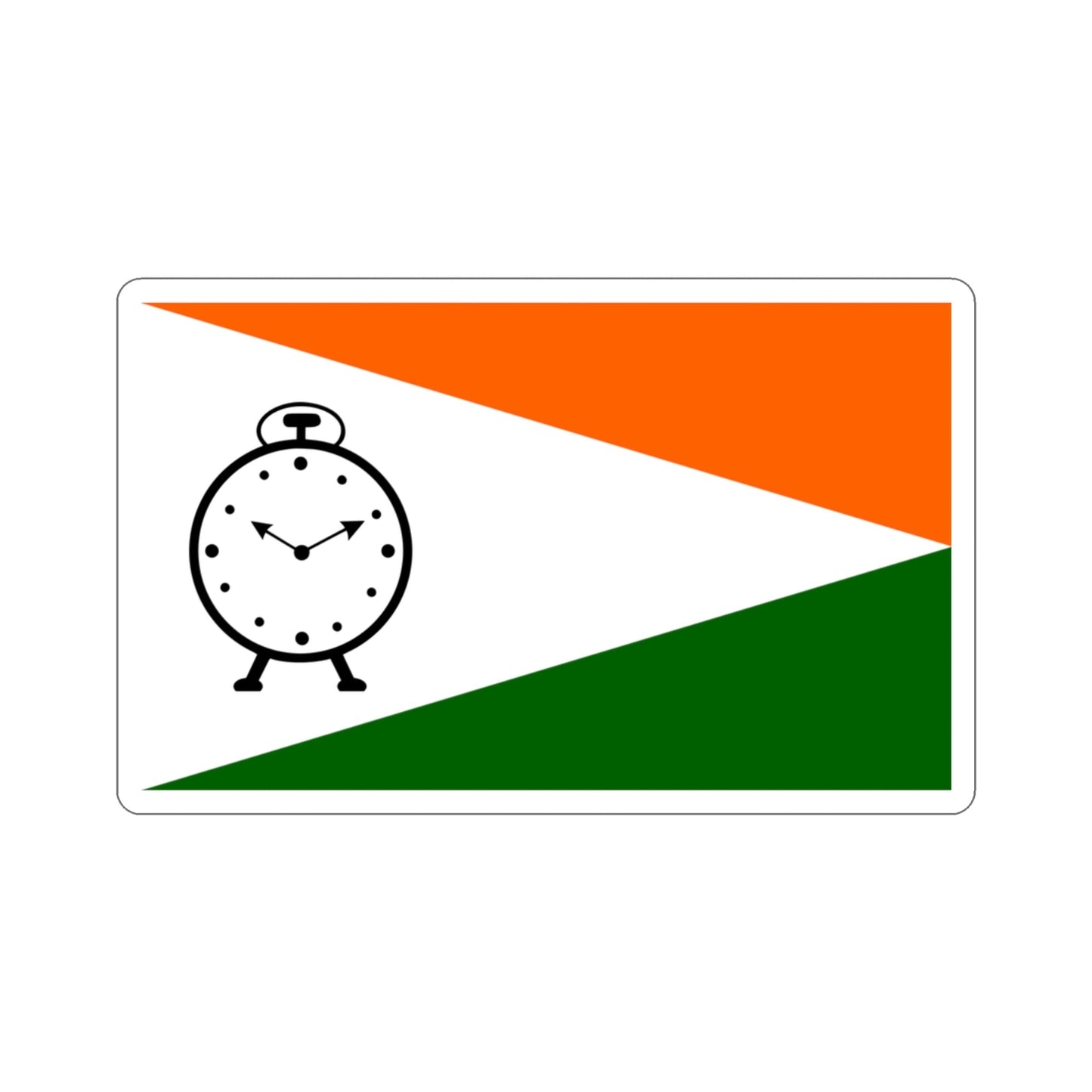 Nationalist Congress Party Flag (India) STICKER Vinyl Die-Cut Decal-3 Inch-The Sticker Space