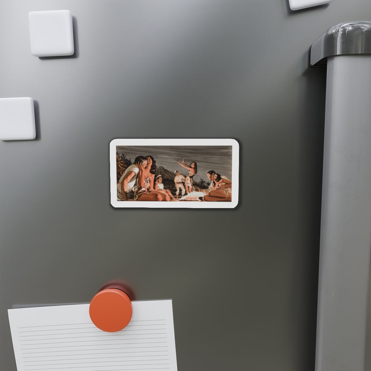 Native Dancers, Man's magazine illustration (Magazine Illustration) Refrigerator Magnet-The Sticker Space