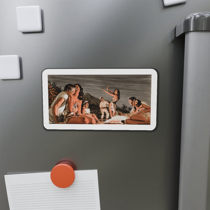 Native Dancers, Man's magazine illustration (Magazine Illustration) Refrigerator Magnet-The Sticker Space