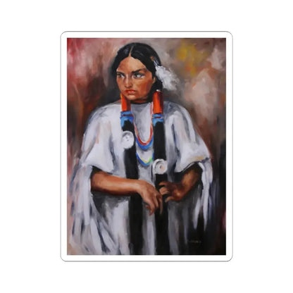 Native (Native Americans in Art) STICKER Vinyl Kiss-Cut Decal 2 Inch White - The Sticker Space